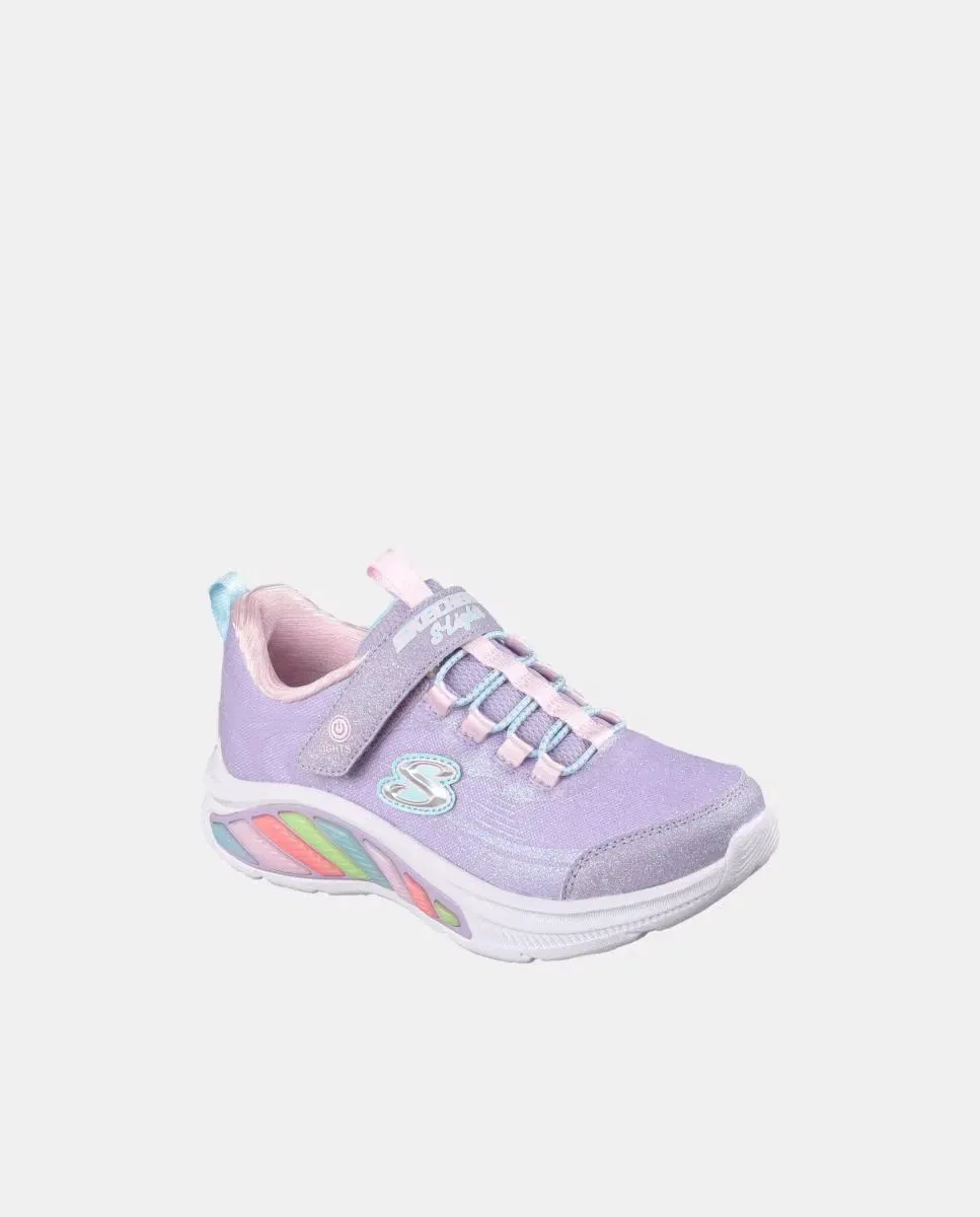 Детские кроссовки для девочек со светодиодами Skechers, Lila Claro — фото 2