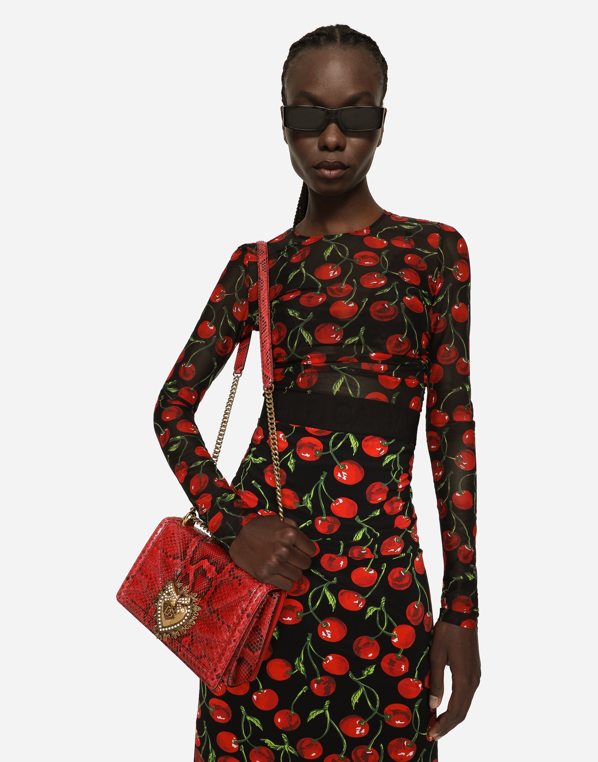 Сумка через плечо devotion среднего размера Dolce & Gabbana, красный — фото 2