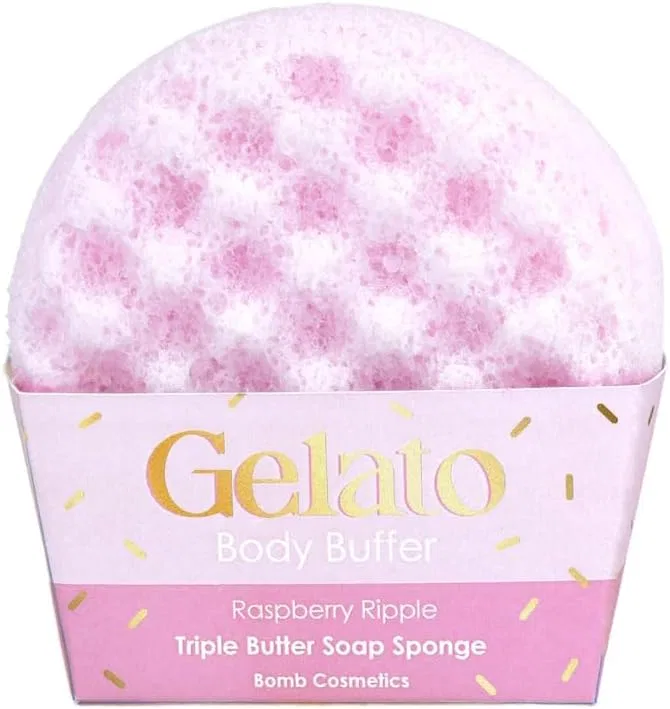 Губка-мыло «Raspberry Ripple Gelato» с тройным маслом от Bomb Cosmetics Bomb Cosmetics