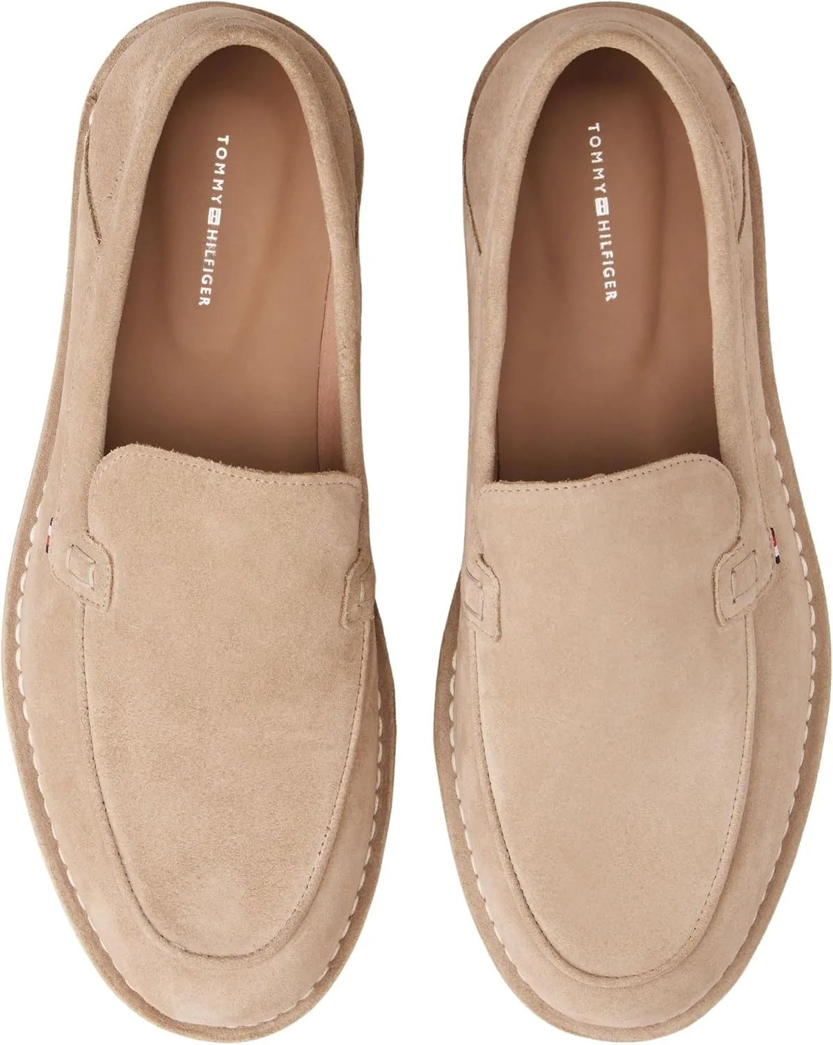 Мужские лоферы Tommy Hilfiger Hilfiger Stitchdown Fm0fm05782, размер S, коричневый/бежевый — фото 4