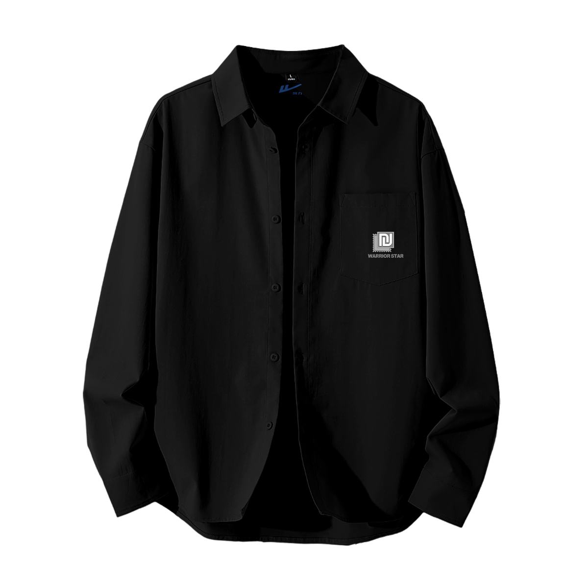 

Рубашка мужская с лацканами тонкая WARRIOR, серый зеленый