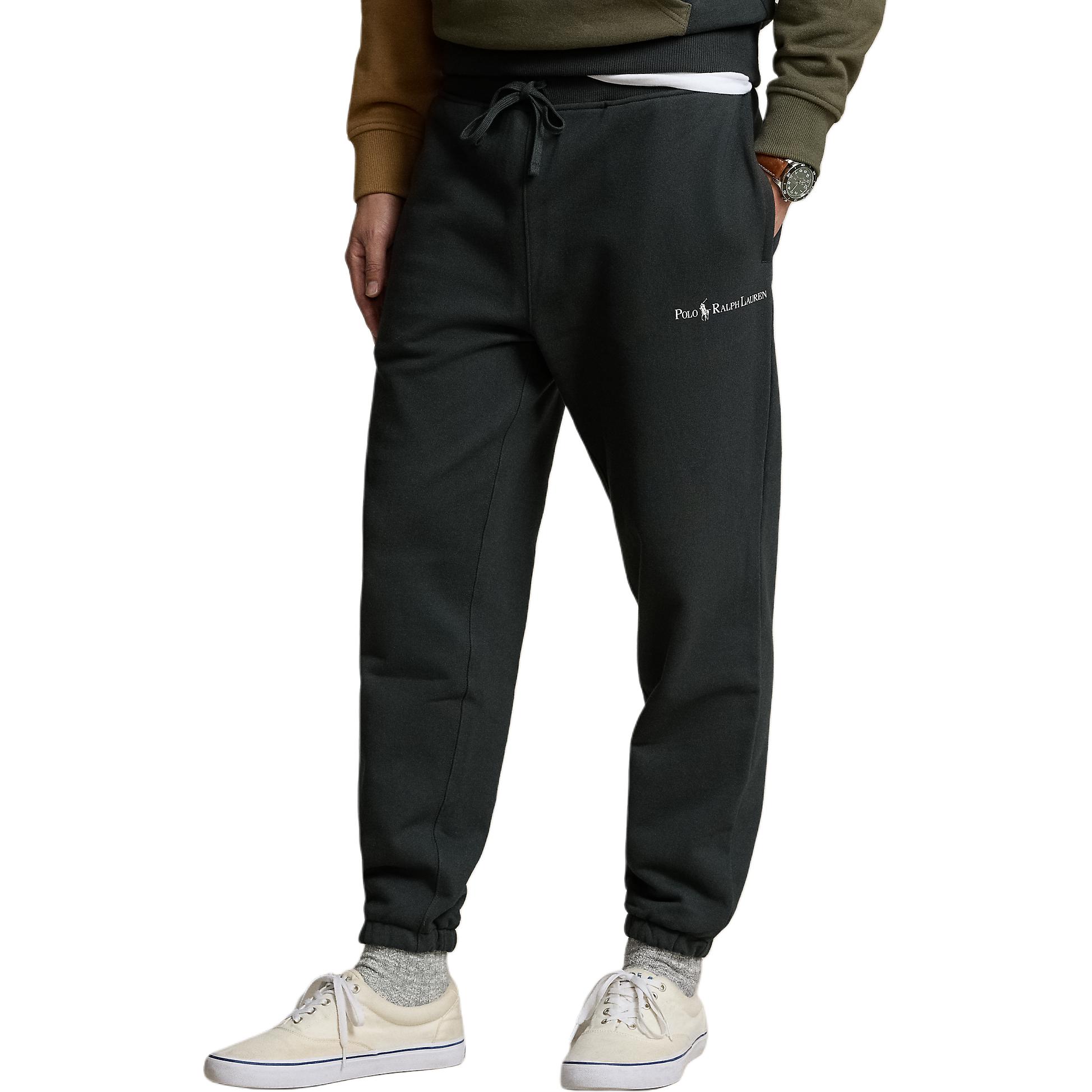 SS24 Вязаные спортивные штаны мужские выцветший black Polo Ralph Lauren, черный — фото 4