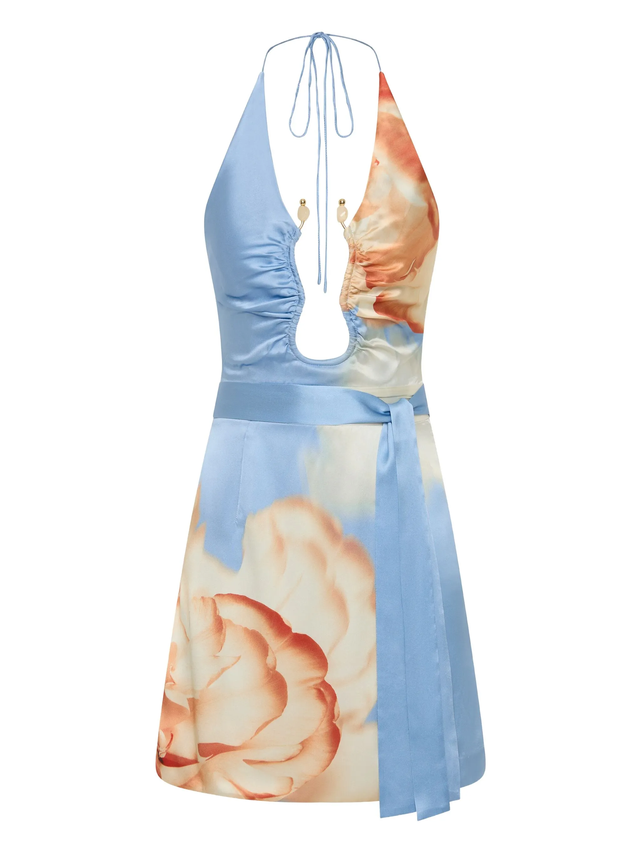 

Платье мини Perez с цветочным принтом Rebecca Vallance, синий