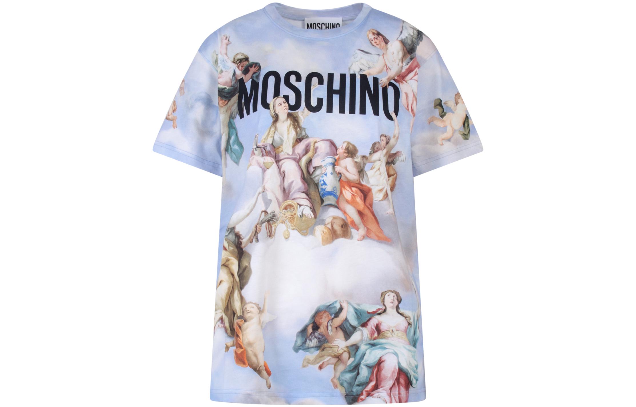 

MOSCHINO Обычная женская футболка синего цвета