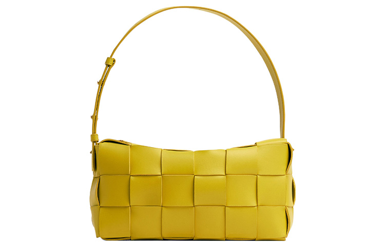 

Кожаная сумка Brick Casstte Waffle, через плечо, женская, средний размер, желтая Bottega Veneta, Set (Bag+Dust Bag)