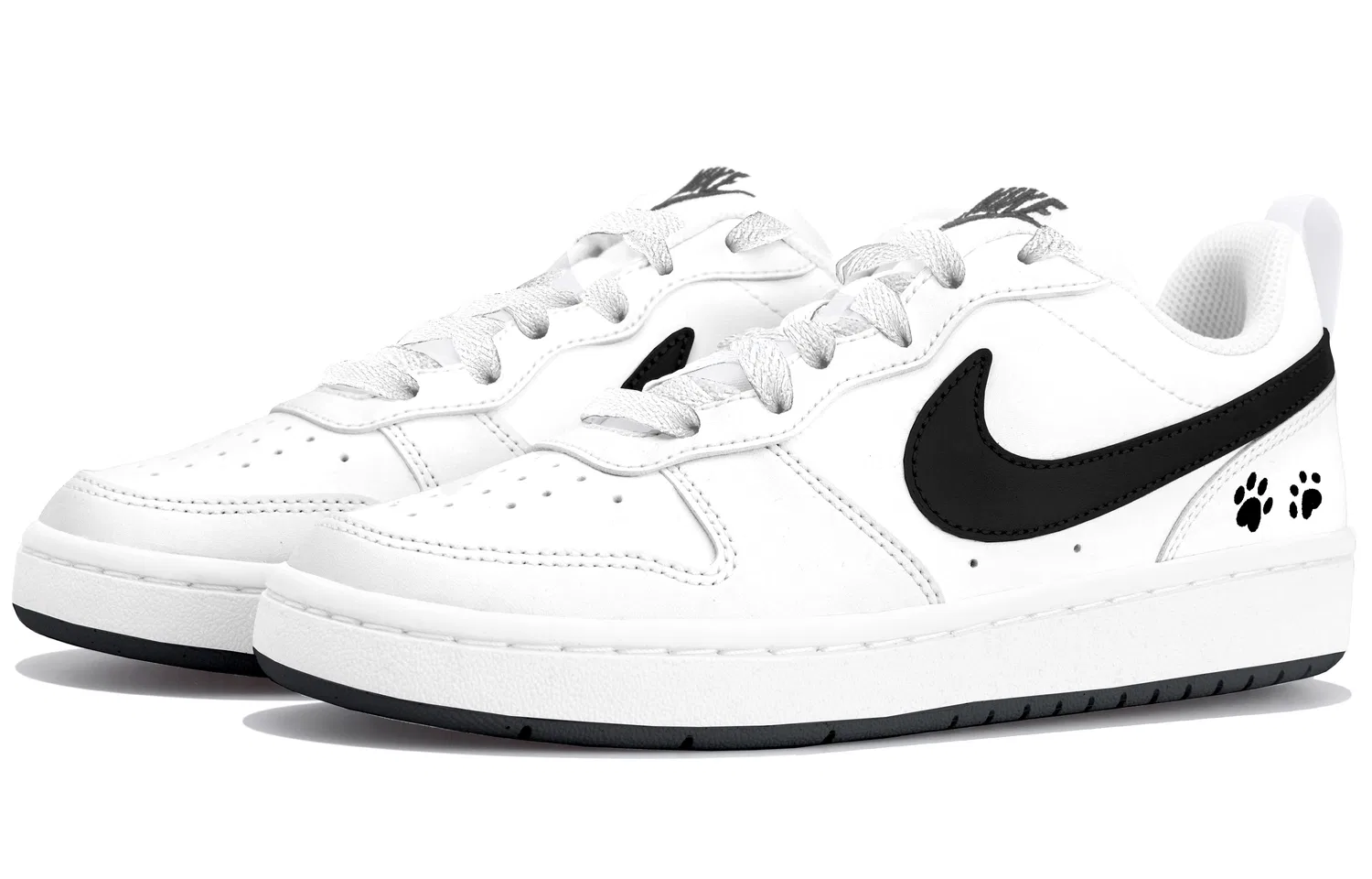 Кроссовки для скейтбординга Nike Court Borough 2 High Street Black Print Low Top Black — фото 4