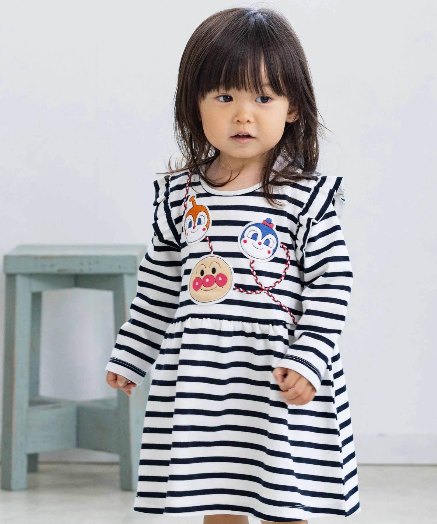 Платье с морской шнуровой каймой APKC/(K) Anpanman Kids Collection, Navy