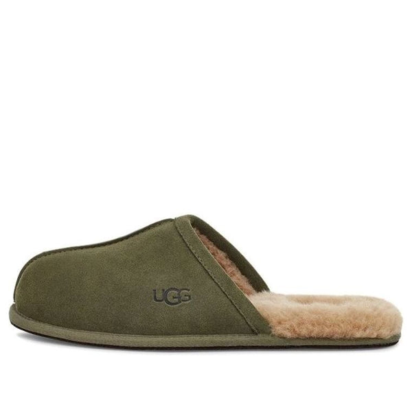 

Сандалии scuff slipper fleece lined olive green Ugg, зеленый
