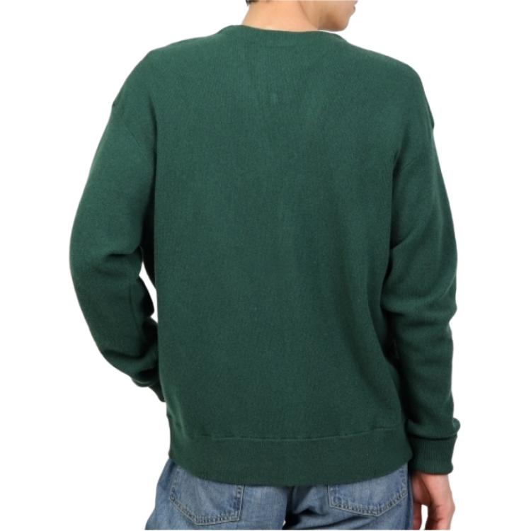 Свитер LACOSTE, мужской, трикотажный, для межсезонья, зеленый — фото 4