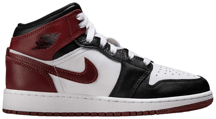 

Кроссовки Air Jordan 1 Mid SE GS 'Dark Pony', белый