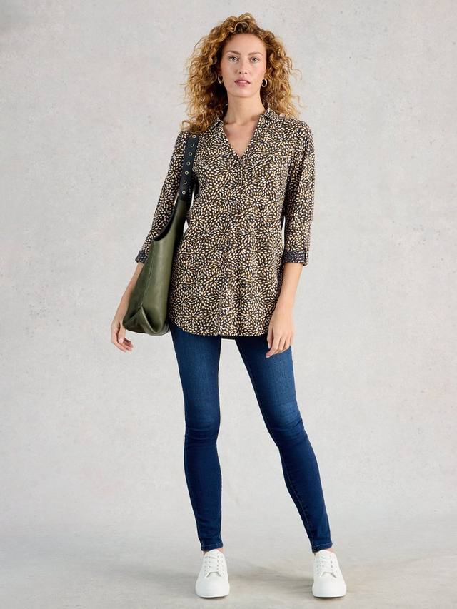 

Футболка Annie Floral Longline White Stuff, Navy