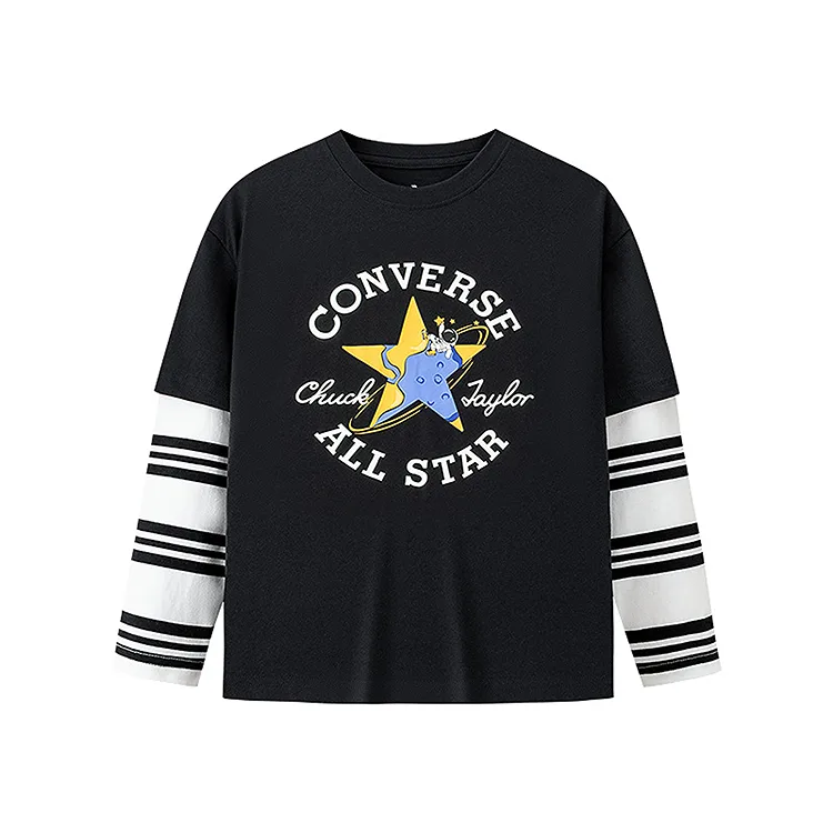 Футболка для детей с круглым вырезом Converse, черный-черный