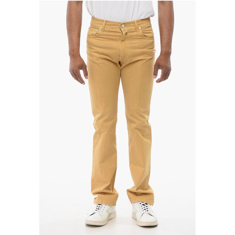 

Джинсы ID LUXURY Straight Fit с вышитым логотипом Corneliani, Yellow