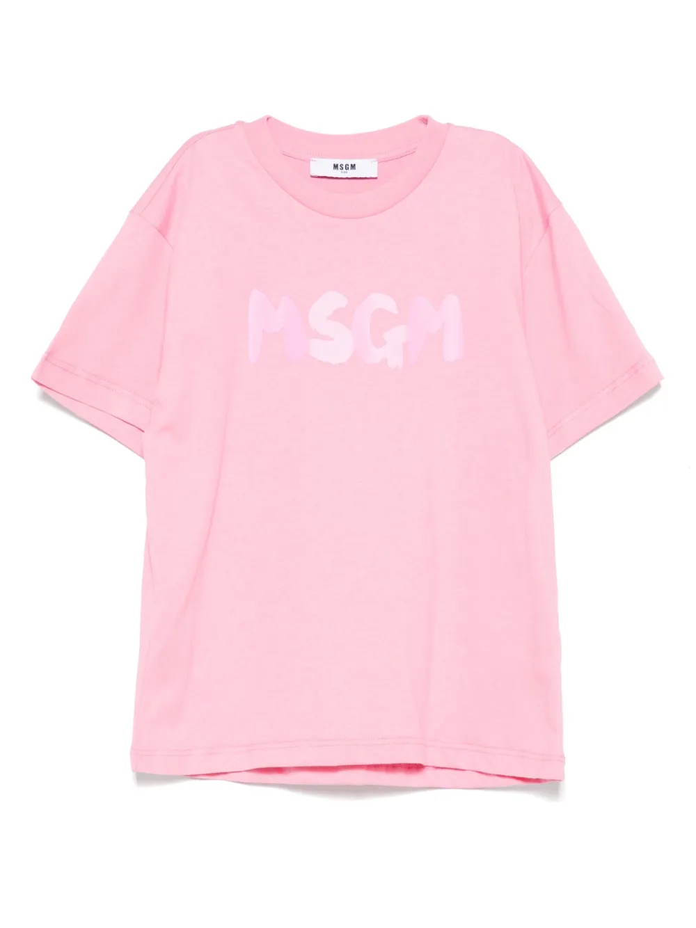 

Хлопковая футболка с логотипом MSGM Kids, розовый