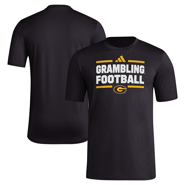 Мужская черная футболка Grambling Tigers Locker Football Pre-Game Aeroready Adidas — фото 2