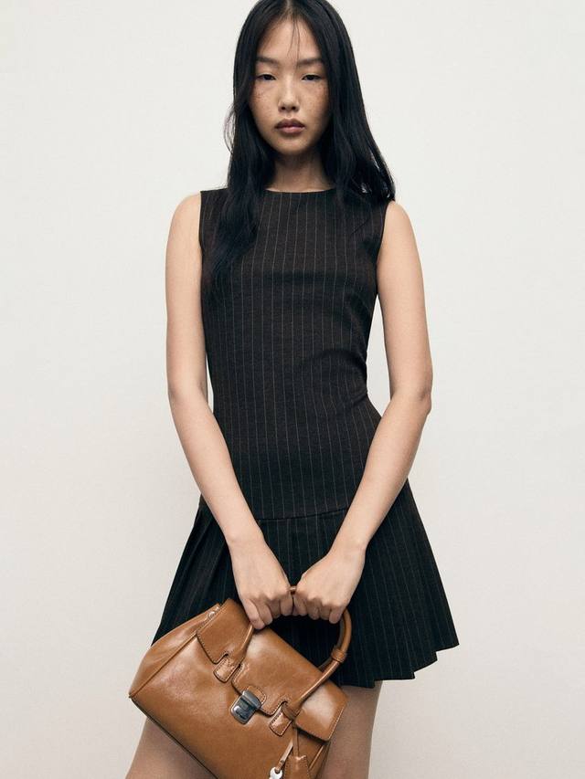 

Jolie плиссированное мини-платье Mango, Grey