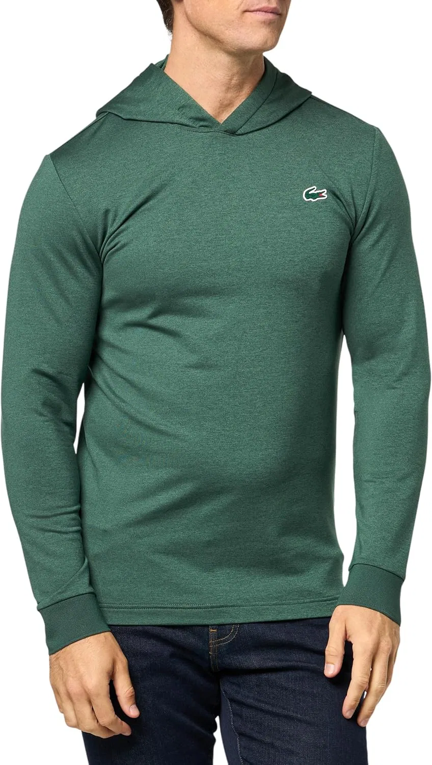 Толстовка Lacoste Ultra Dry мужская для гольфа, с капюшоном, спортивная, белый