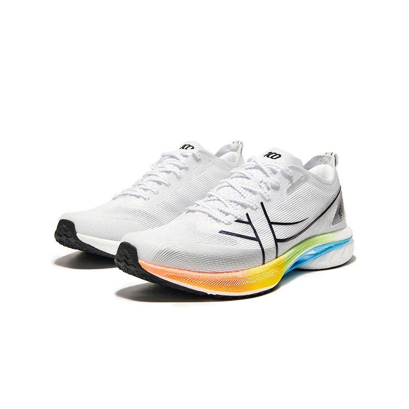 Детские кроссовки для бега Low top с противоскользящей амортизацией, устойчивостью к истиранию и поддержкой XTEP, xtep белый/new neon зеленый — фото 4