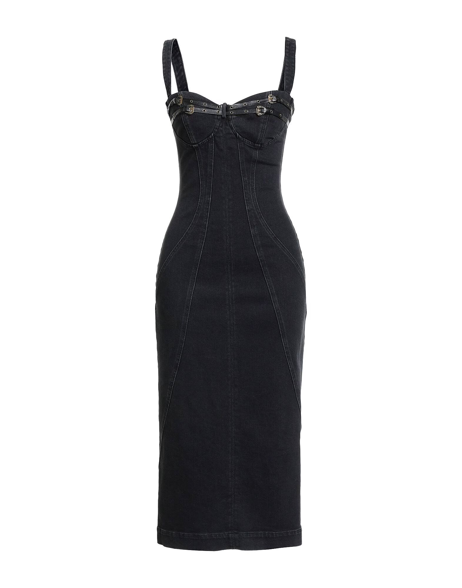 

Платье миди Versace Jeans Couture, черный
