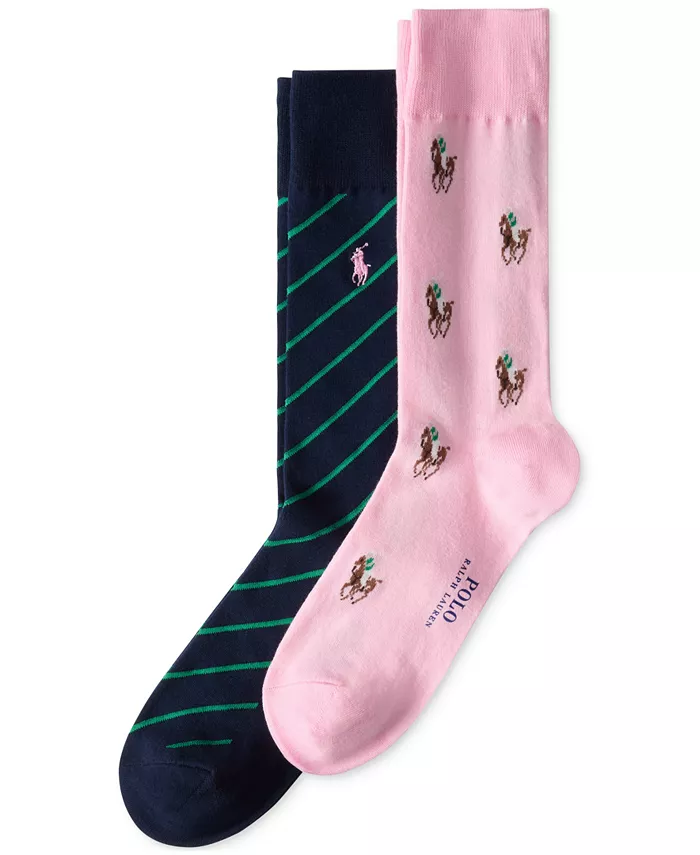 

Мужские носки Knit-In Pony Slack, 2 пары Polo Ralph Lauren, розовый