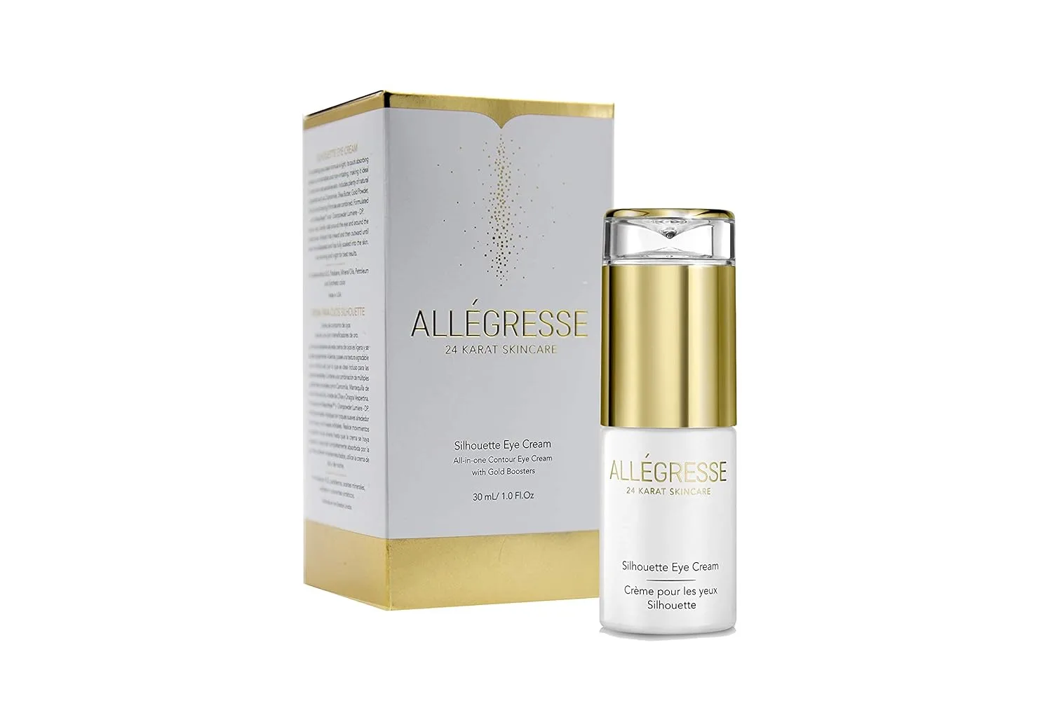ALLÉGRESSE 24 KARAT SKINCARE антивозрастной крем для глаз с золотом против морщин, увлажняющая и быстро впитывающаяся формула с натуральными маслами, антиоксидантами, витамином E и Beautifeye - 30 мл