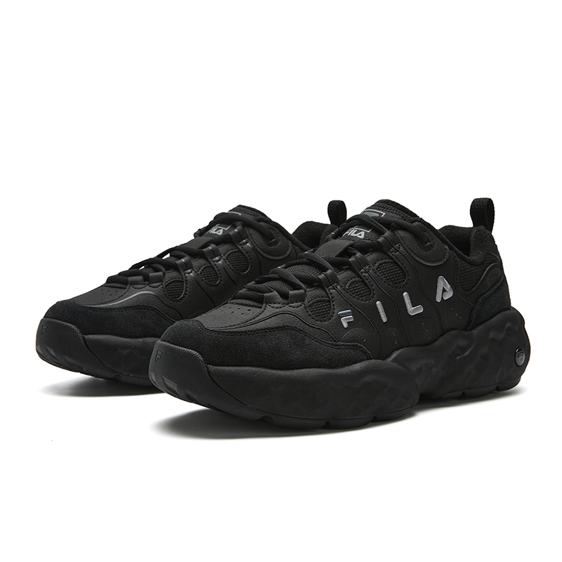 FILA Мужские повседневные кроссовки Low top черные с амортизацией MUFFIN, устойчивые к истиранию, легкие, термостойкие — фото 4