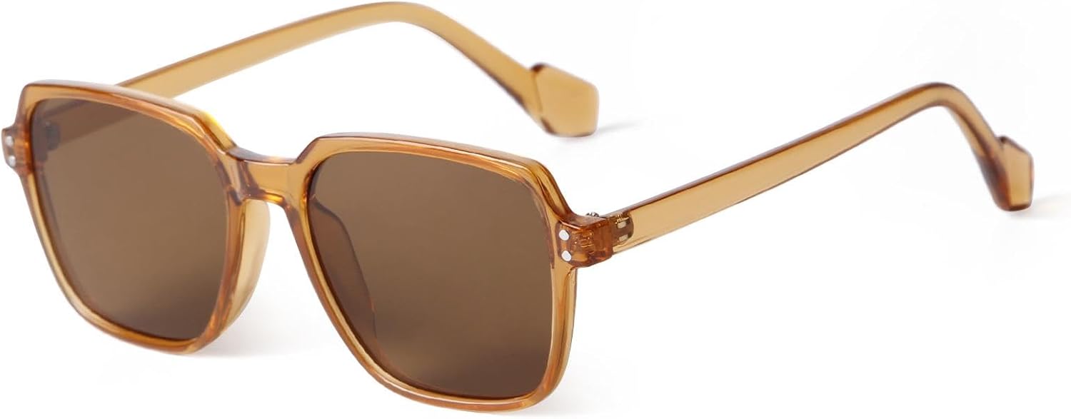 

Ретро квадратные солнцезащитные очки, модные для женщин и мужчин, с заклепками, желто-голубые линзы, трендовые градиентные солнцезащитные очки с защитой от УФ-излучения UV400 WNCKSQ, C3