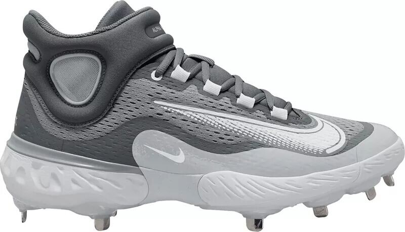 

Мужские бейсбольные бутсы Nike Alpha Huarache Elite 4 Mid Metal, серый/белый
