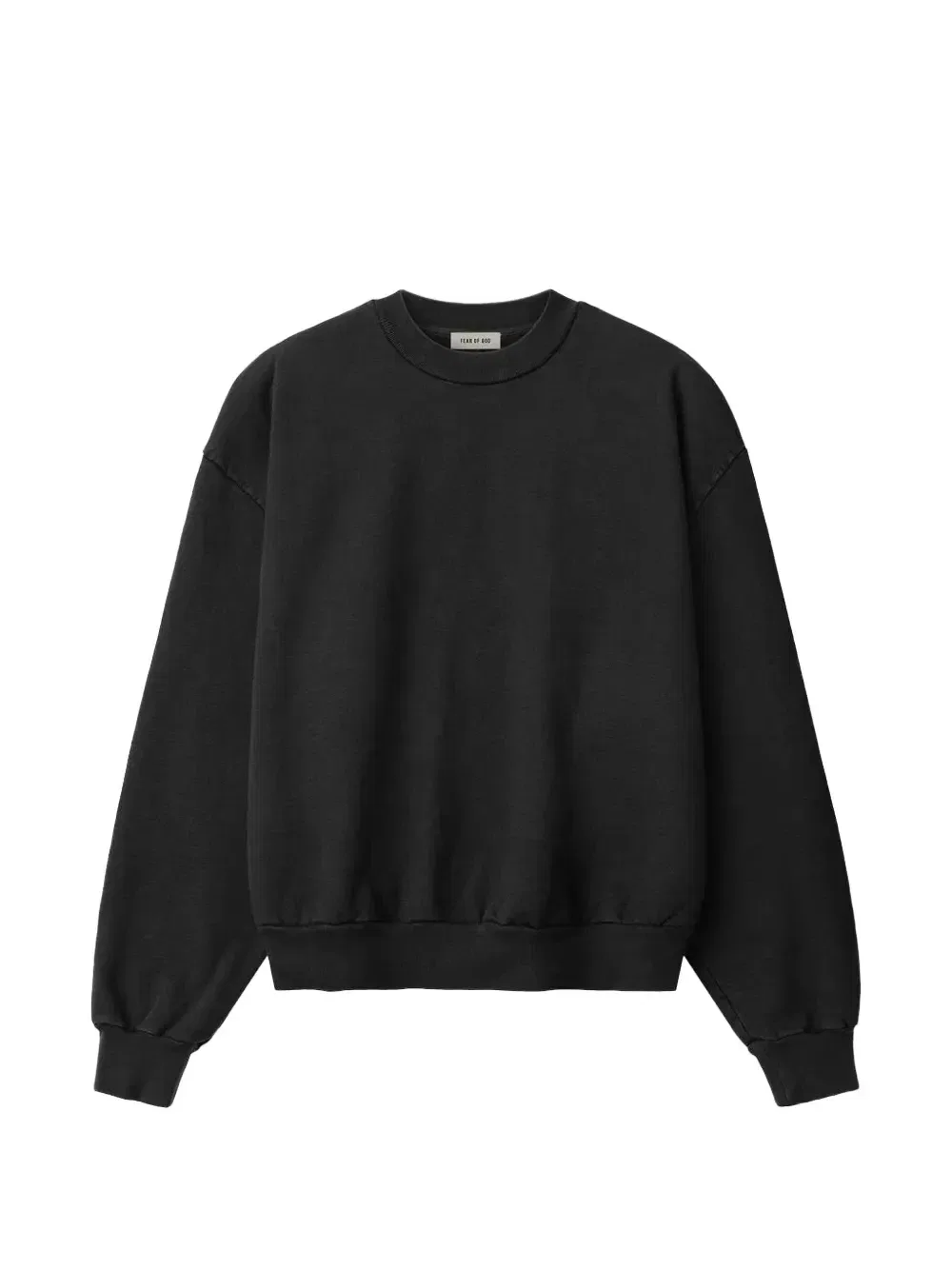 Свитшот с логотипом на воротнике-стойке Fear Of God, черный