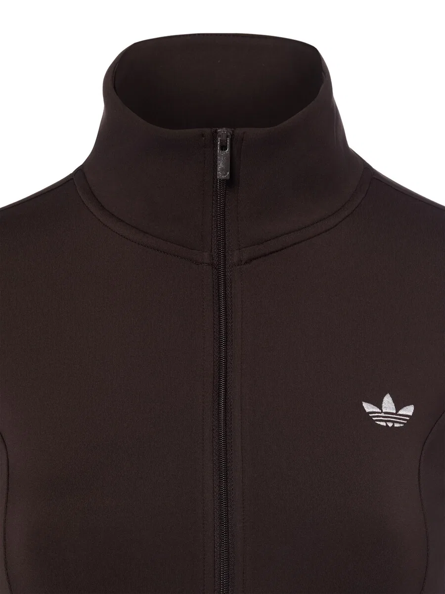 Худи на молнии ADIDAS ORIGINALS шоколадного цвета — фото 3