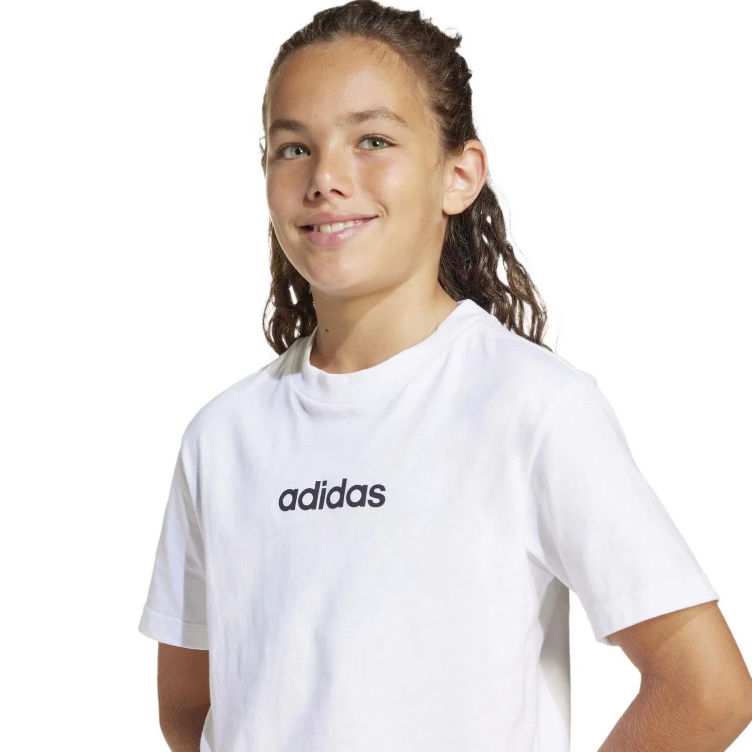 Детская футболка с принтом Adidas Sport J Lin Tee 160, Adidas, Цвет Weiss — фото 4