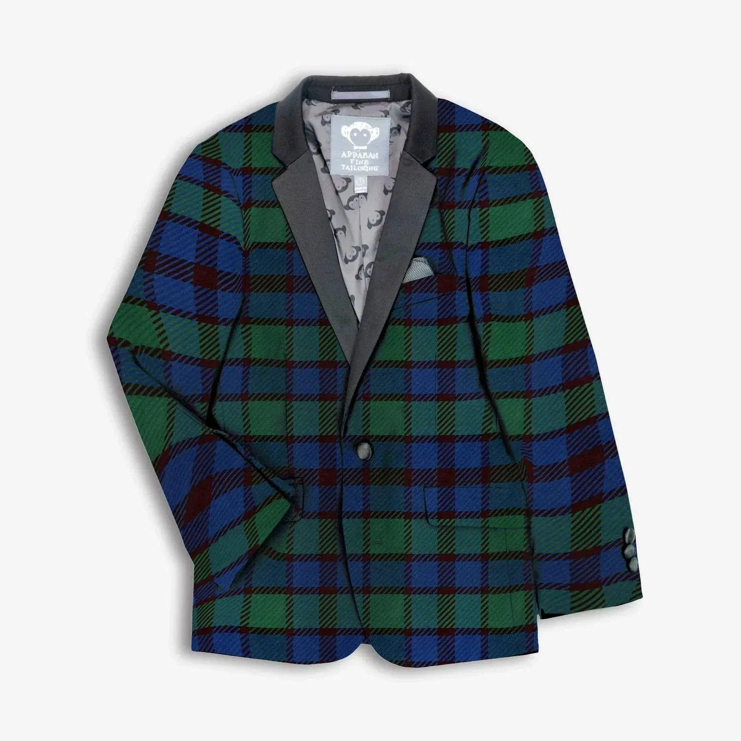 Детский пиджак-смокинг для мальчиков с длинным рукавом Highland Velvet Tuxedo Jacket Appaman, Midnight — фото 2