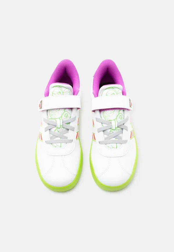 Кроссовки для бега по шоссе Court Buzz унисекс Adidas Performance, белый/зеленый — фото 4