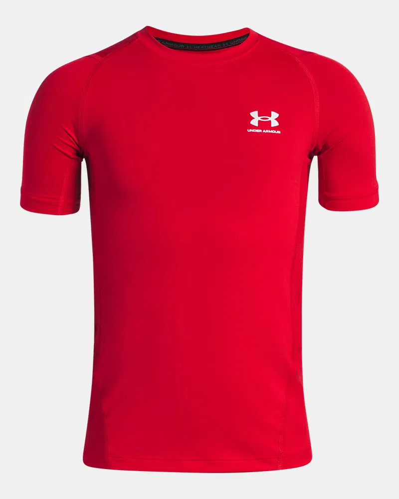 Футболка с коротким рукавом быстросохнущая HeatGear Armour UnderArmour, Red/White
