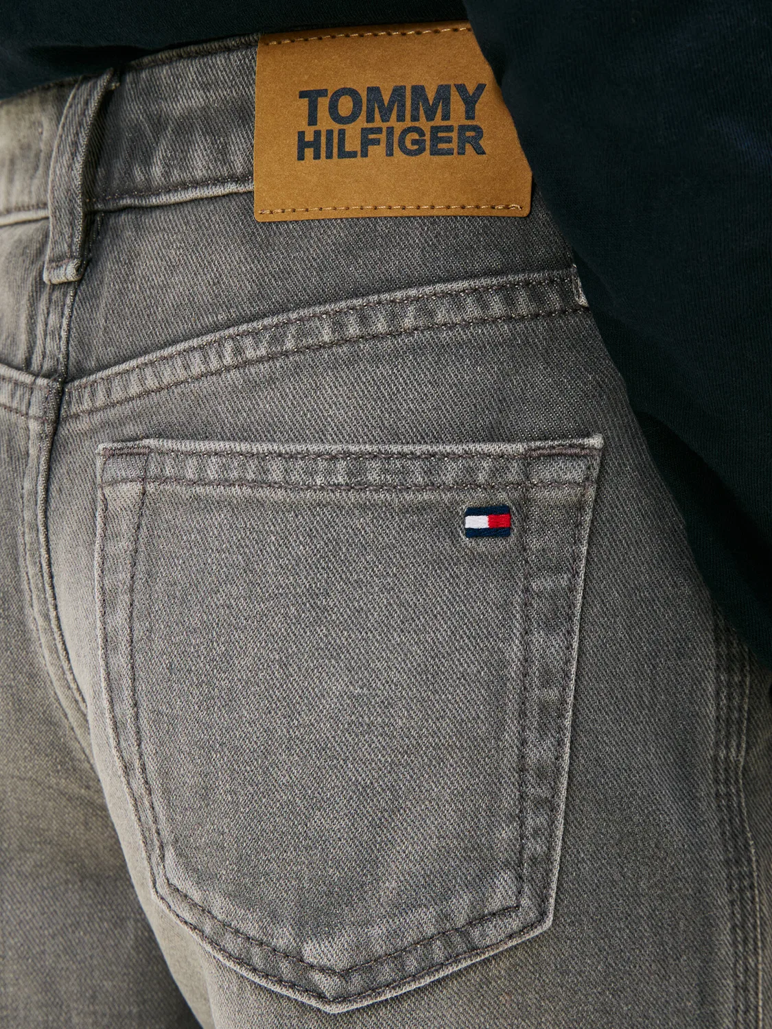 Джинсы с широкими штанинами для девочки Mabel Tommy Hilfiger, серый — фото 4