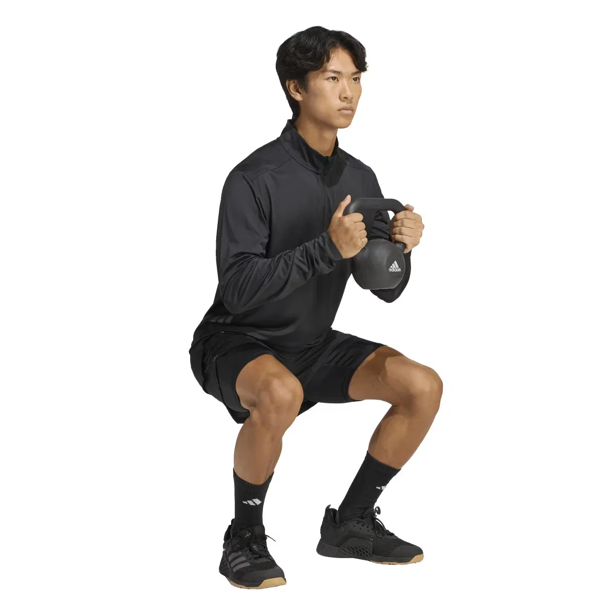 Мужская толстовка, Workout Essentials Plus, adidas, черный — фото 4