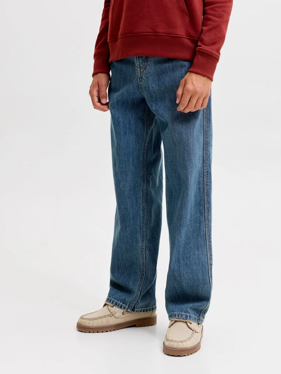Джинсы Jack & Jones Junior Baggy Jeans 'JJIALEX JJNORREBRO' синего цвета — фото 2