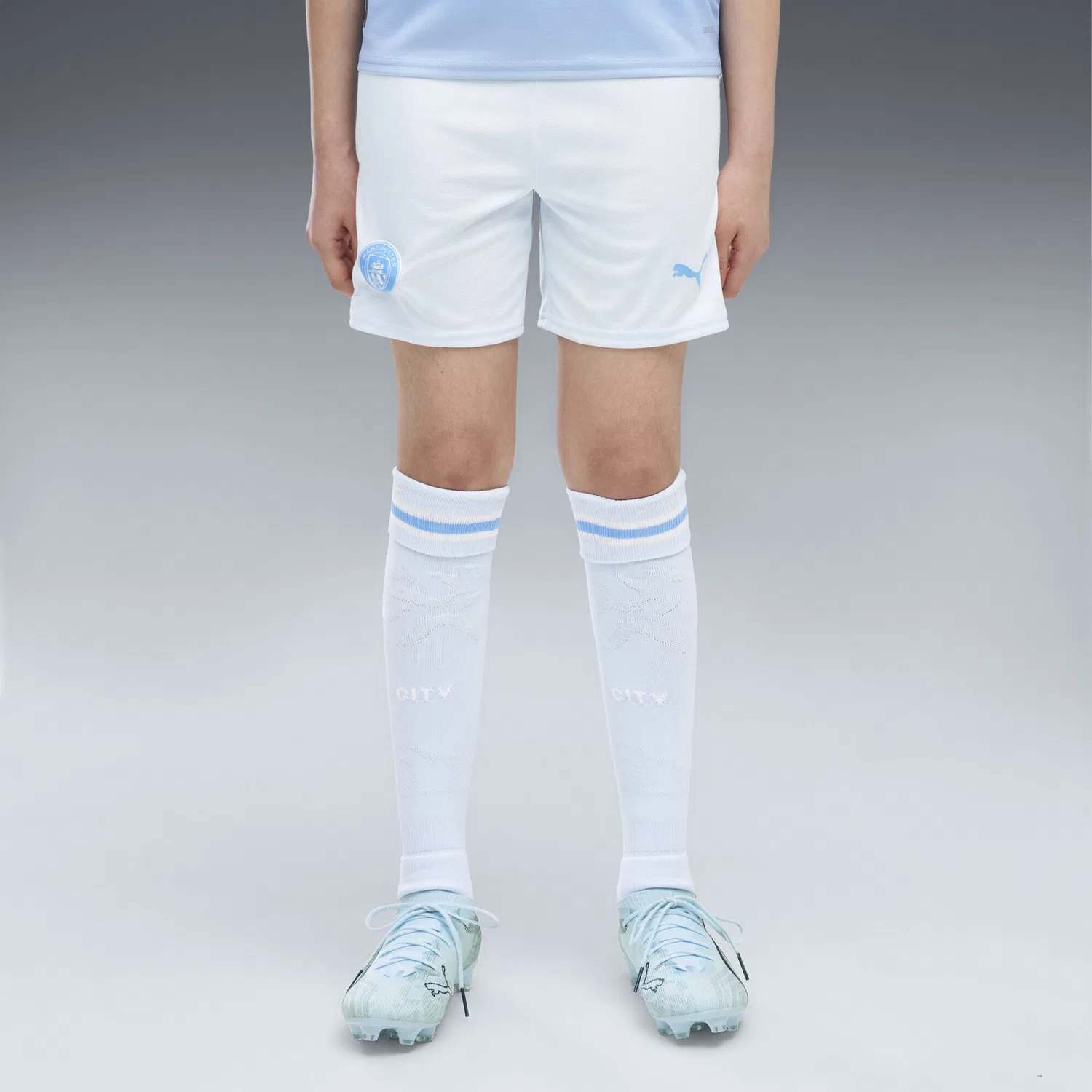 Спортивные брюки Puma Regular Workout Pants Manchester City 26/27 пастельно-голубого цвета — фото 3