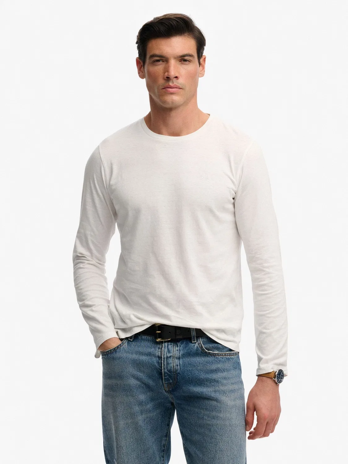 Футболка с длинным рукавом Classic Superdry, белый — фото 3