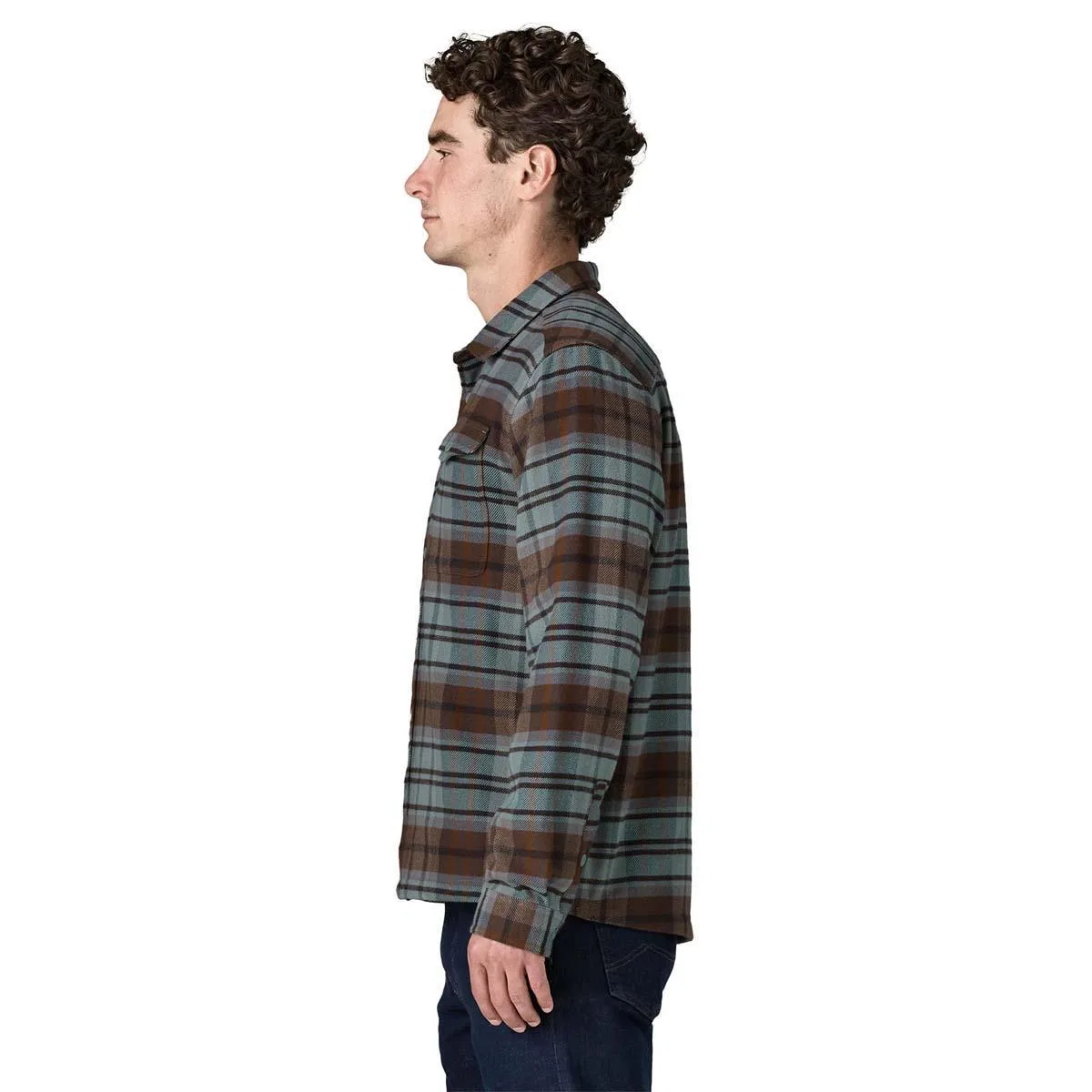 Фланелевая рубашка из органического хлопка Fjord Flannel Patagonia, Rising Storm/Blue Sage — фото 3