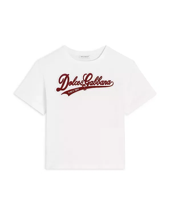 Детская футболка с коротким рукавом Dolce & Gabbana, белый