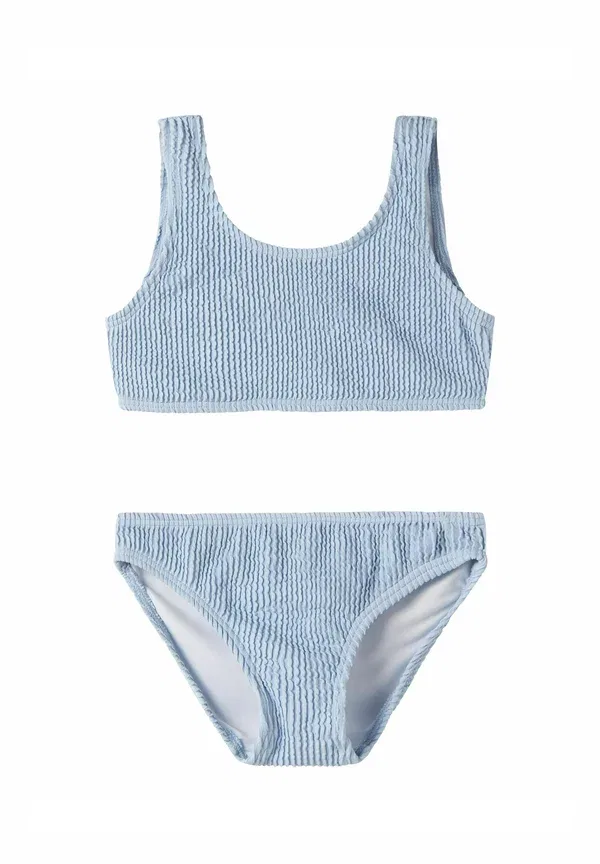 Купальник, комплект из топа и трусов, Striped, Name It, Kentucky Blue, синий