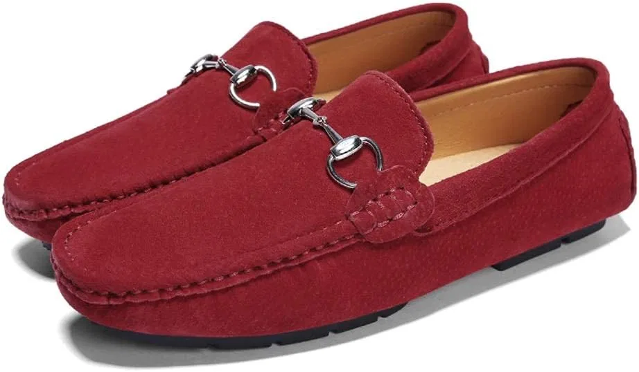 Мокасины Classic Comfortable Lightweight Moccasin Driving Shoes, винный TEDALIHAO — фото 3