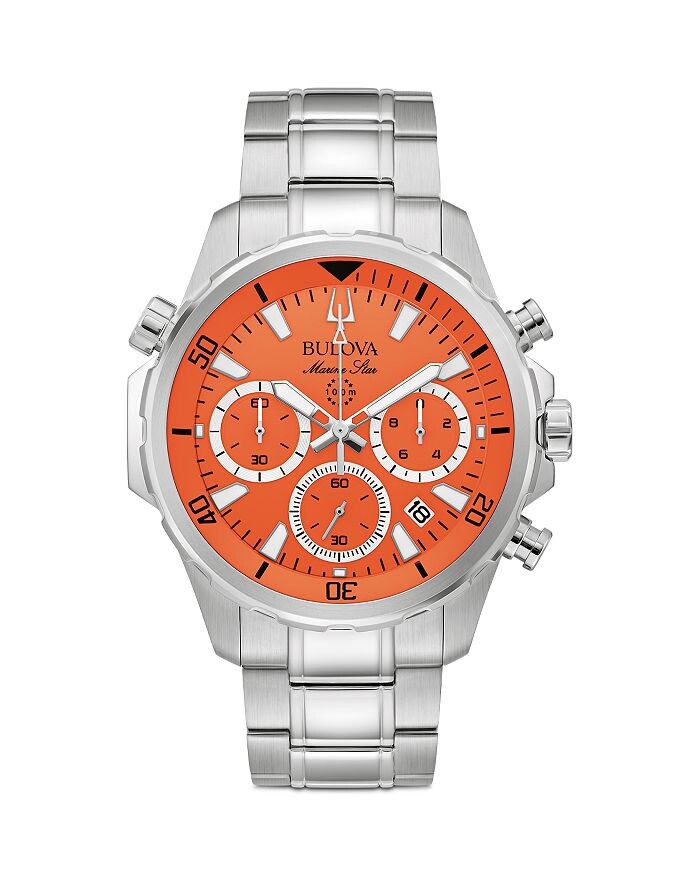 

Часы Bulova Marine Star серии B, 43,5 мм, оранжевый
