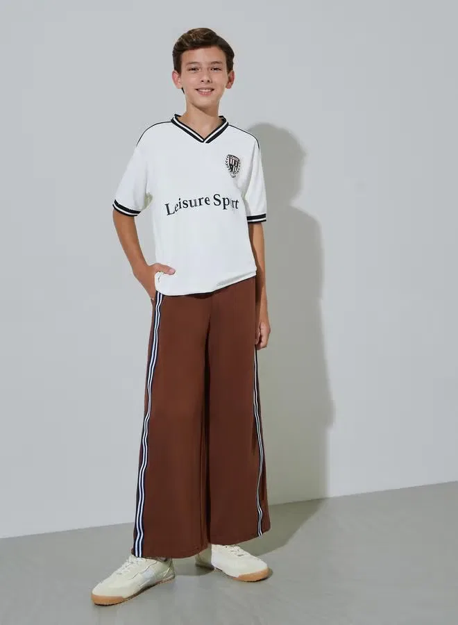 Styli Футболка спортивная с принтом для мальчиков-подростков, off white — фото 2