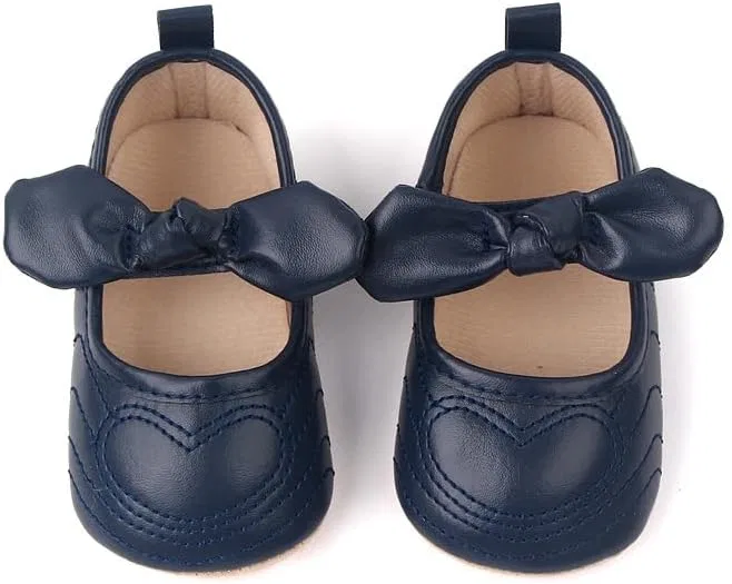 Детские туфли Мэри Джейн для девочек из эко-кожи Purepips, Navy Blue — фото 2