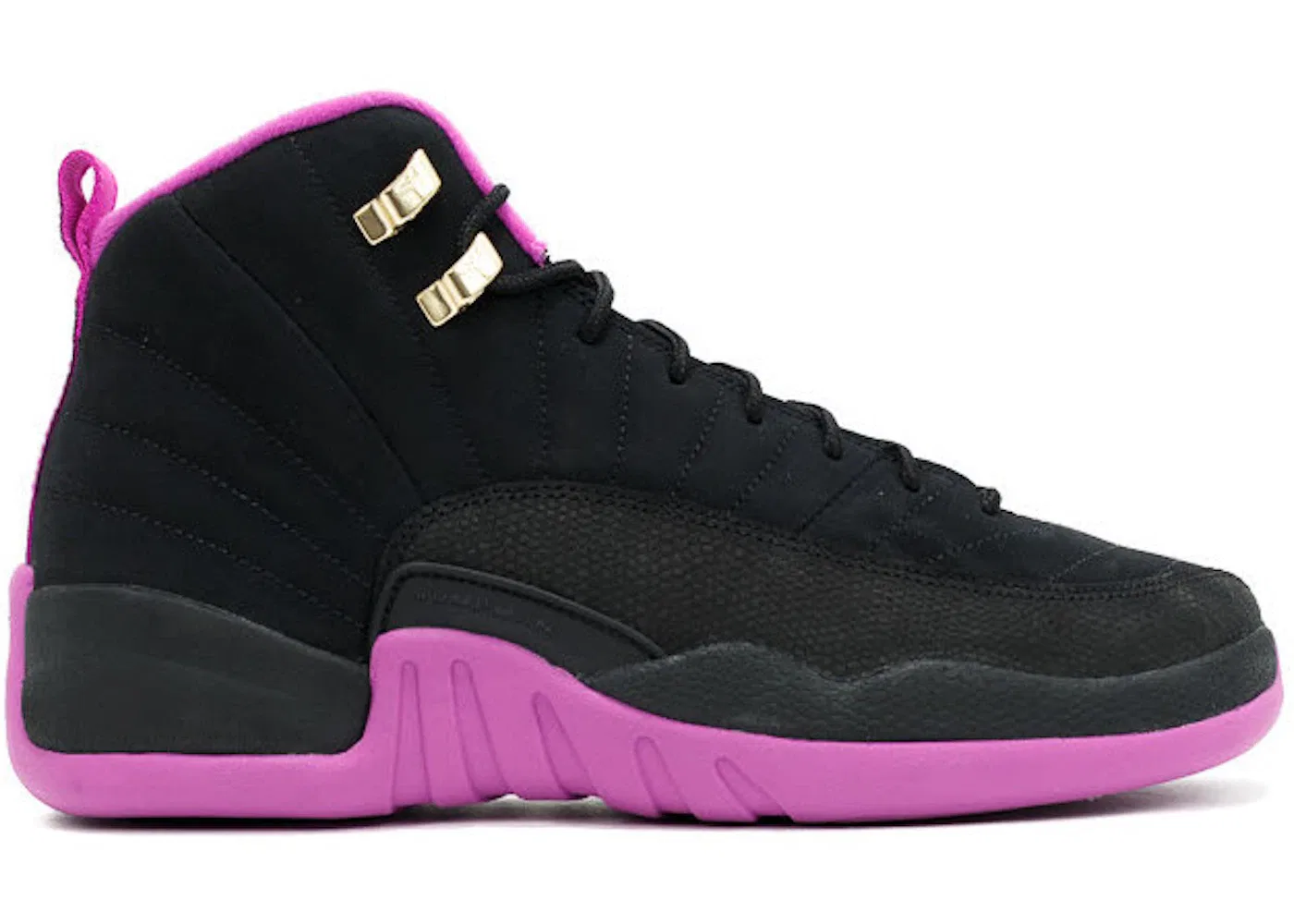 Детские кроссовки Lifestyle Jordan 12 Retro, Black Metallic Gold Star Hyper Violet