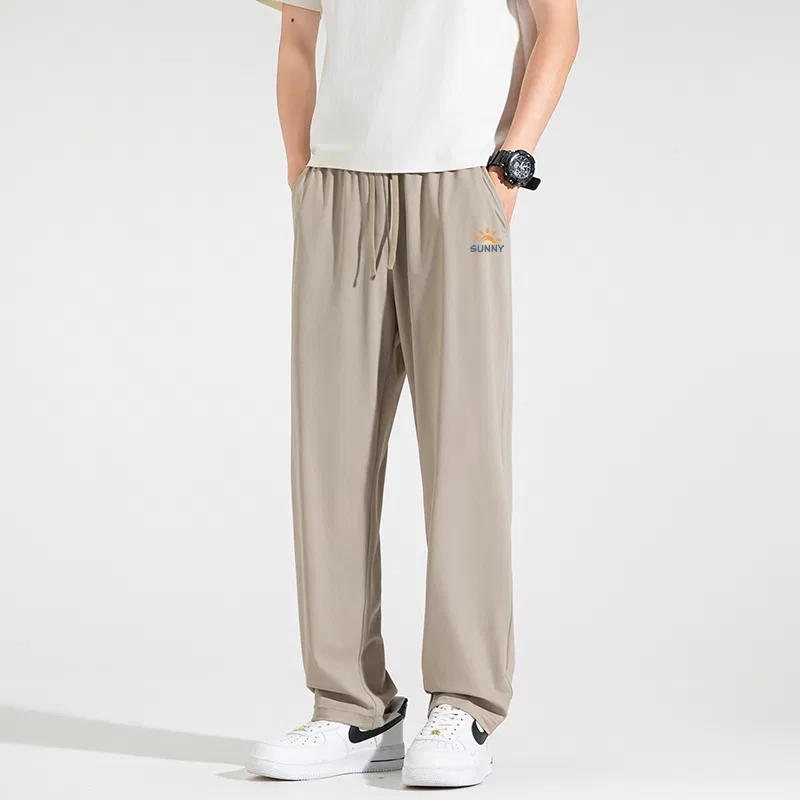 Детские повседневные брюки прямого кроя с логотипом Warm Sun Pants MINISO, Khaki — фото 4