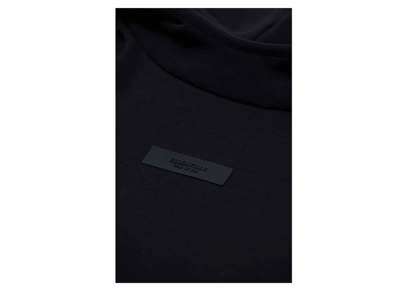 Мужская худи с принтом Fear of God Essentials Chest Logo Fear of God, Jet Black/Jet Black — фото 2
