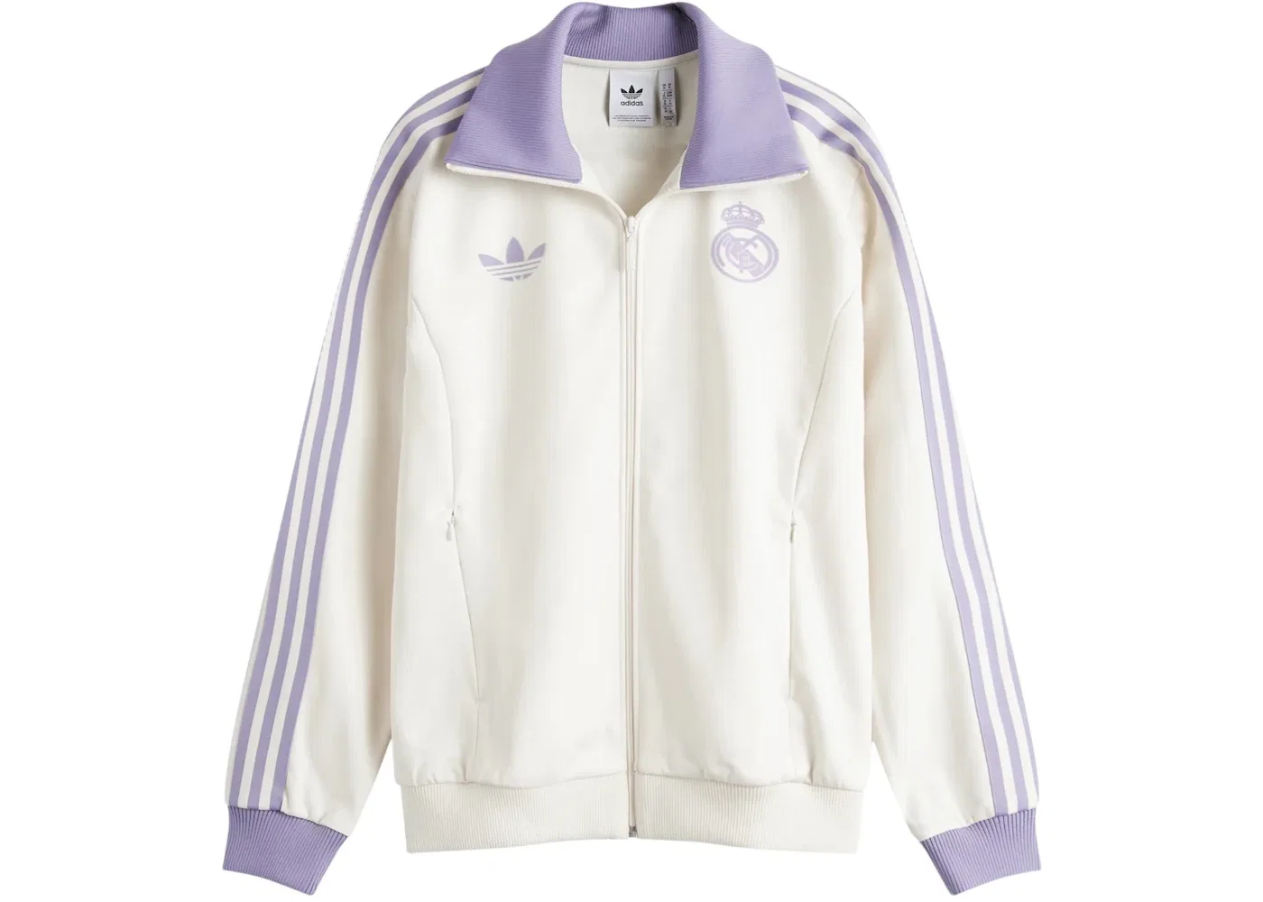 Мужская куртка Adidas Real Madrid CF OG Track Top, Wonder White/Magic Lilac